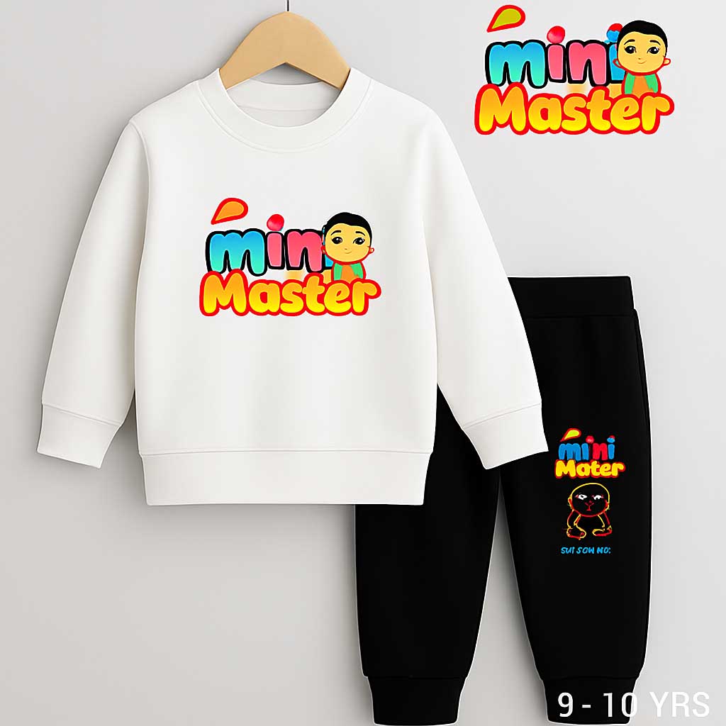 Red Winter Cotton Fales Track Suit with Monkey Logo