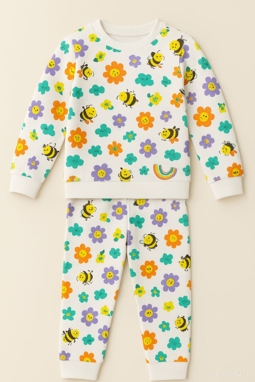 Girls Winter Cotton Fales Track Suit (1–10 Years)