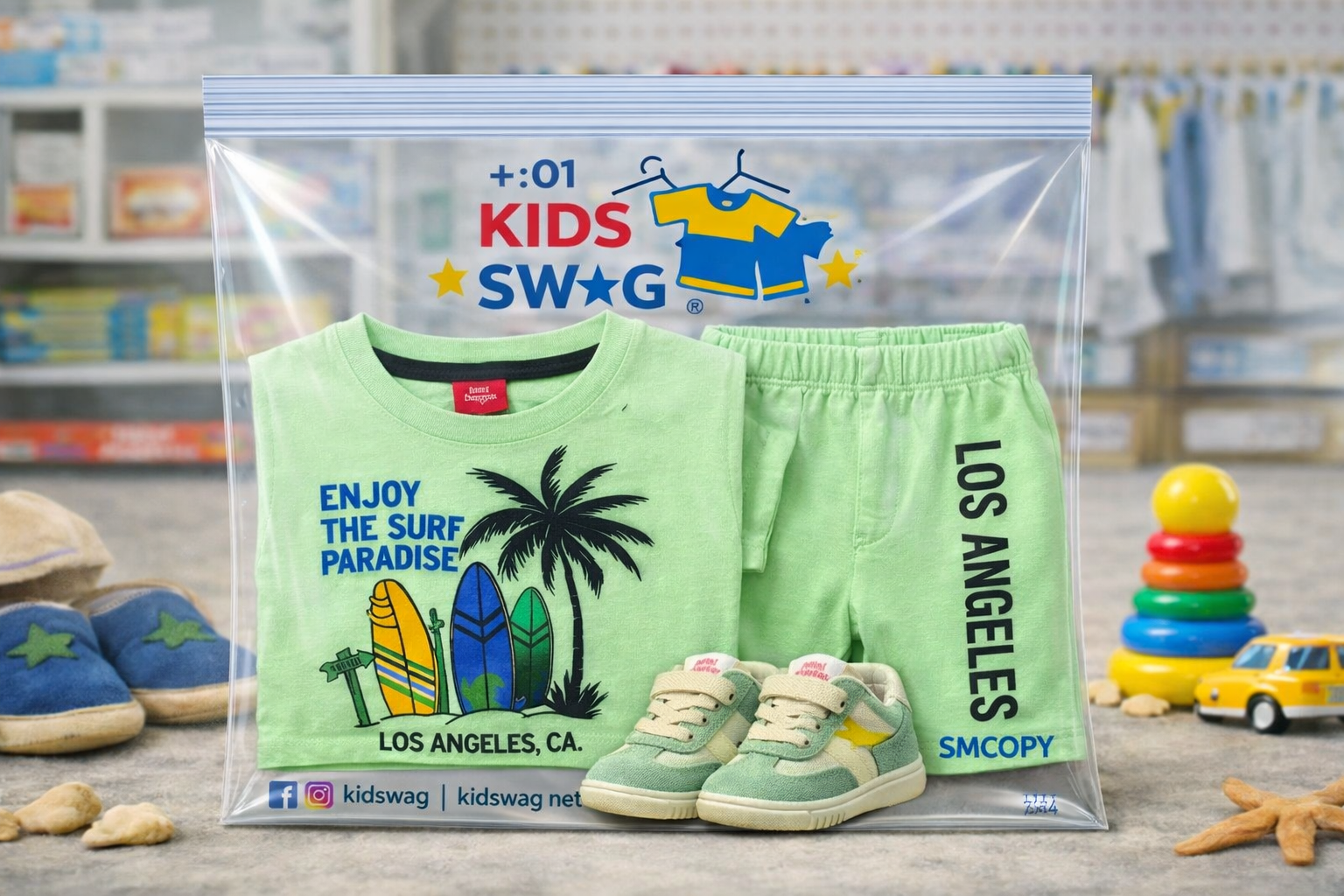  Kids Summer Nikar Shirt Comfort Set